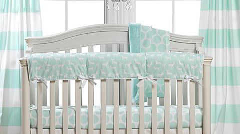 Mint Green Nursery and Mint Crib Bedding - Liz and Roo