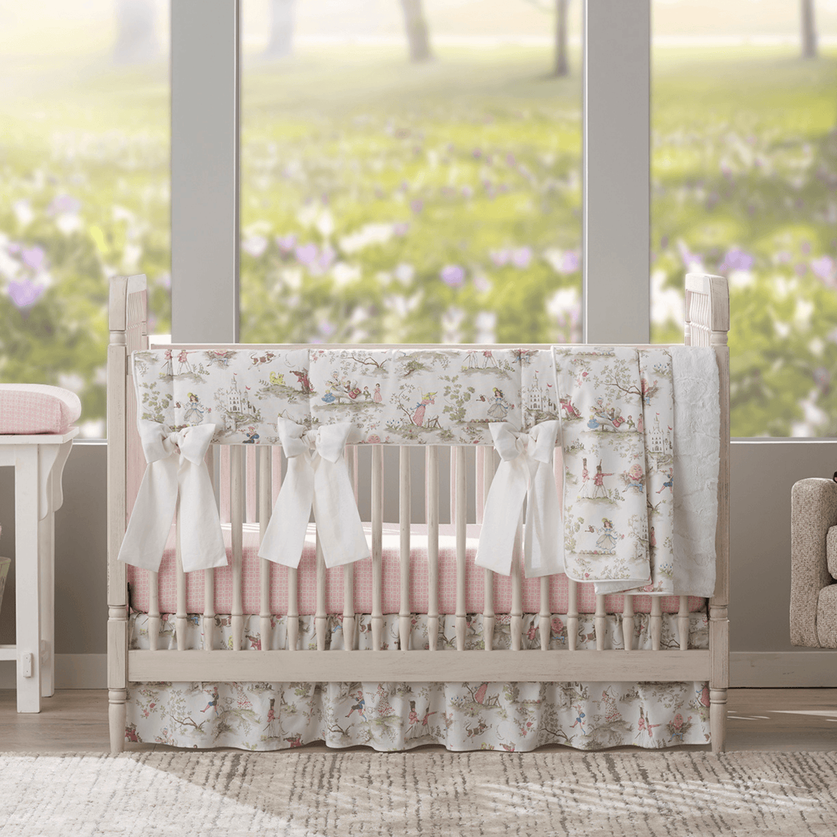 Liz & Roo Petal Pink Bows Crib Sheet – Crib & Kids