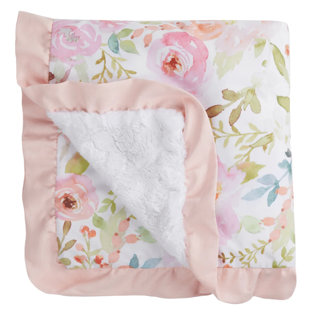Bows and Blush Watercolor Floral 8 pc. Bedding Set - Liz and Roo
