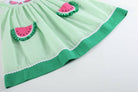 Green Seersucker Watermelon Smocked Bishop Dress - Liz and Roo