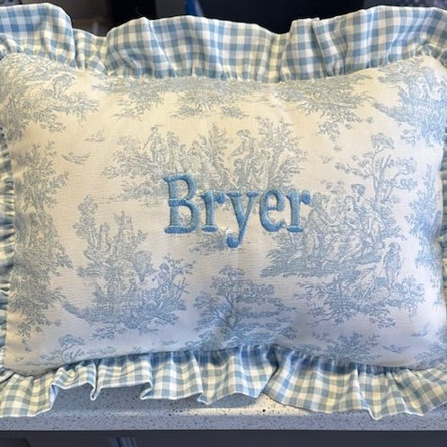 Light Blue Toile 7 - pc. Bedding Set - Liz and Roo