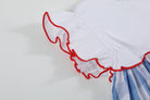 Red, White and Blue Flutter Dress - Liz and Roo