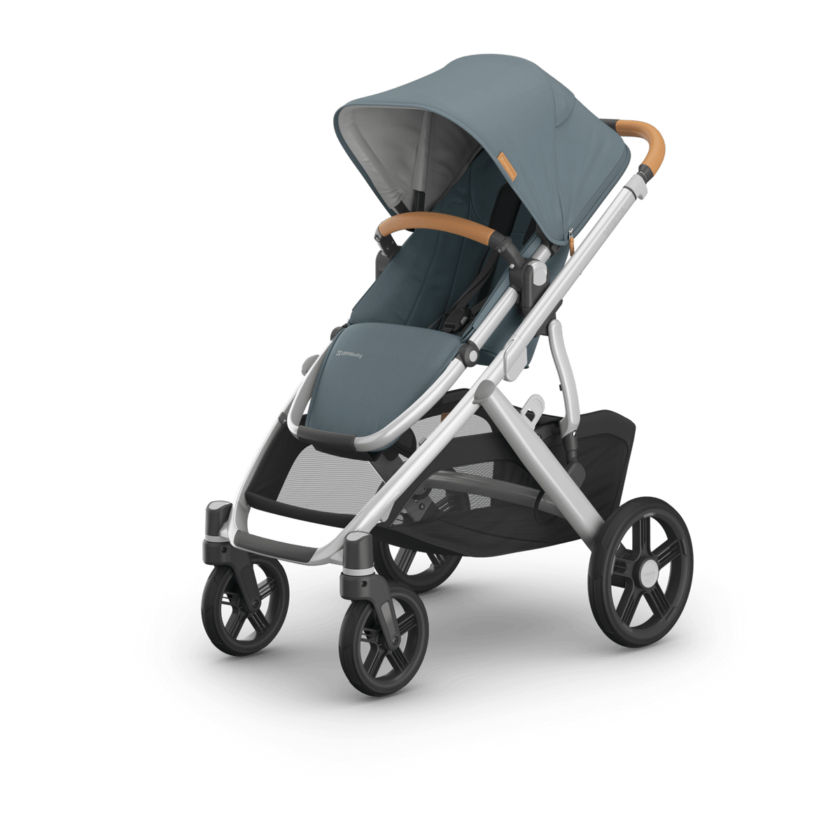 uppababy vista height Uppababy Vista V3 Stroller Callum - Stone Blue |Silver Frame