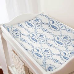 Blue-Beary Toile Rail Cover - Liz and Roo