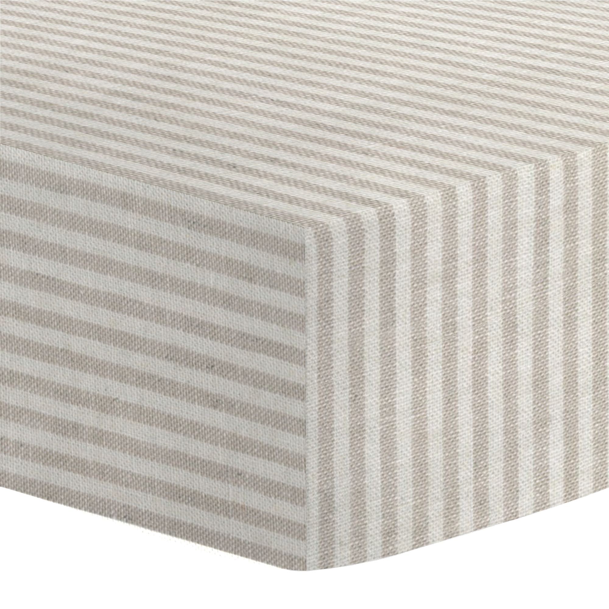 Flax Linen Stripe Crib Sheet - Liz and Roo