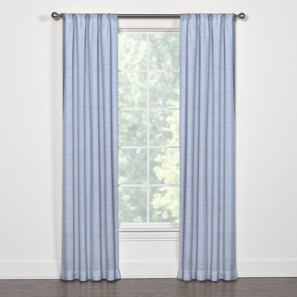 Light Blue Linen Window Treatments, 50"x84", Luxury Lining - Liz and Roo