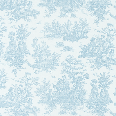 Light Blue Toile Crib Rail Cover with Gingham Fabric Ties - Liz and Roo