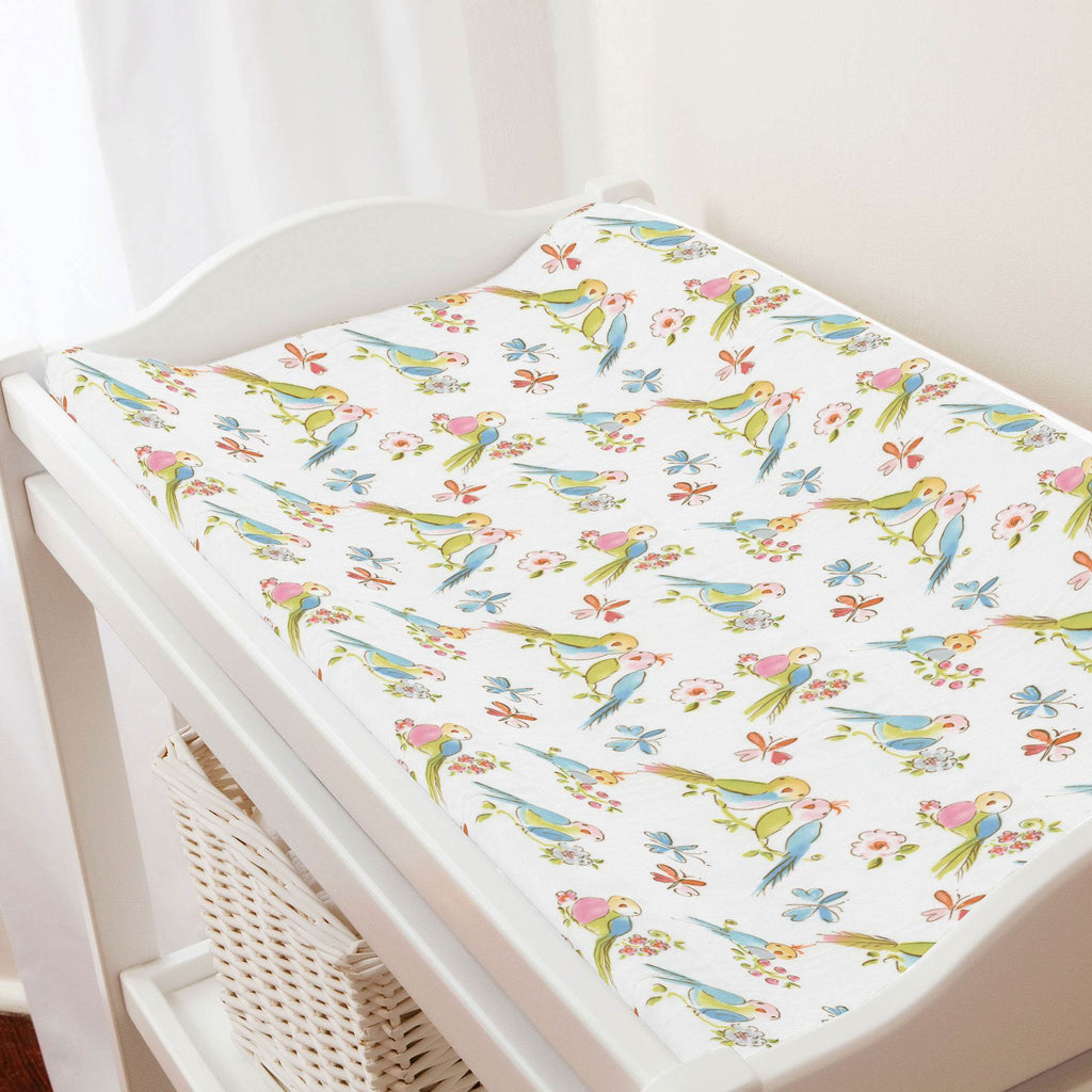 Love Birds Changing Pad Cover