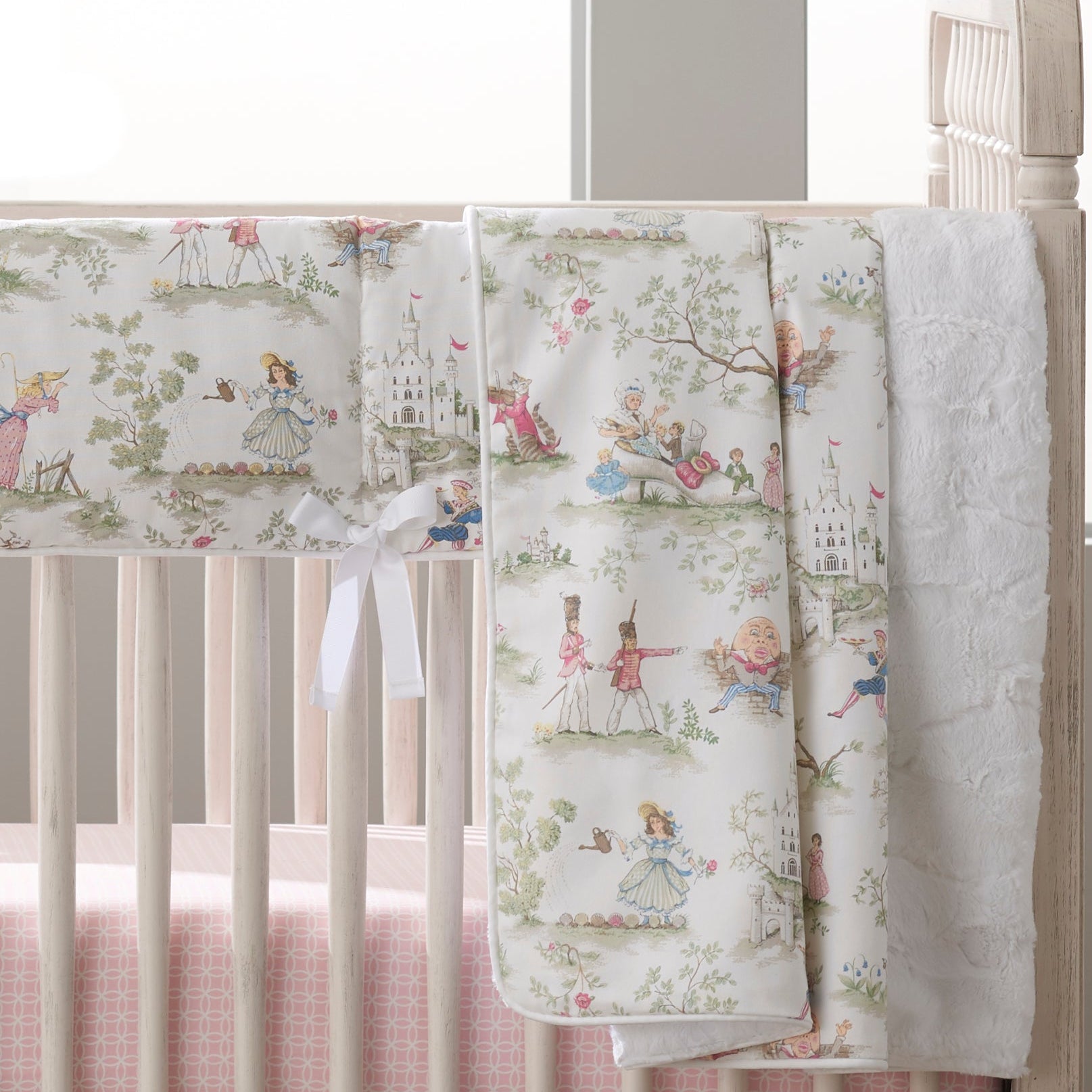 Nursery Rhyme Toile 8-pc. Crib Bedding Set - Liz and Roo