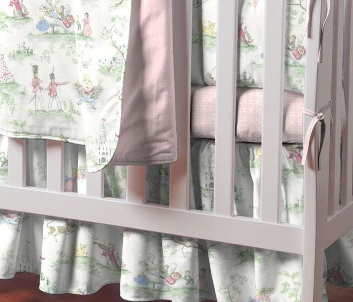 Nursery Rhyme Toile Changing Pad Cover - Liz and Roo