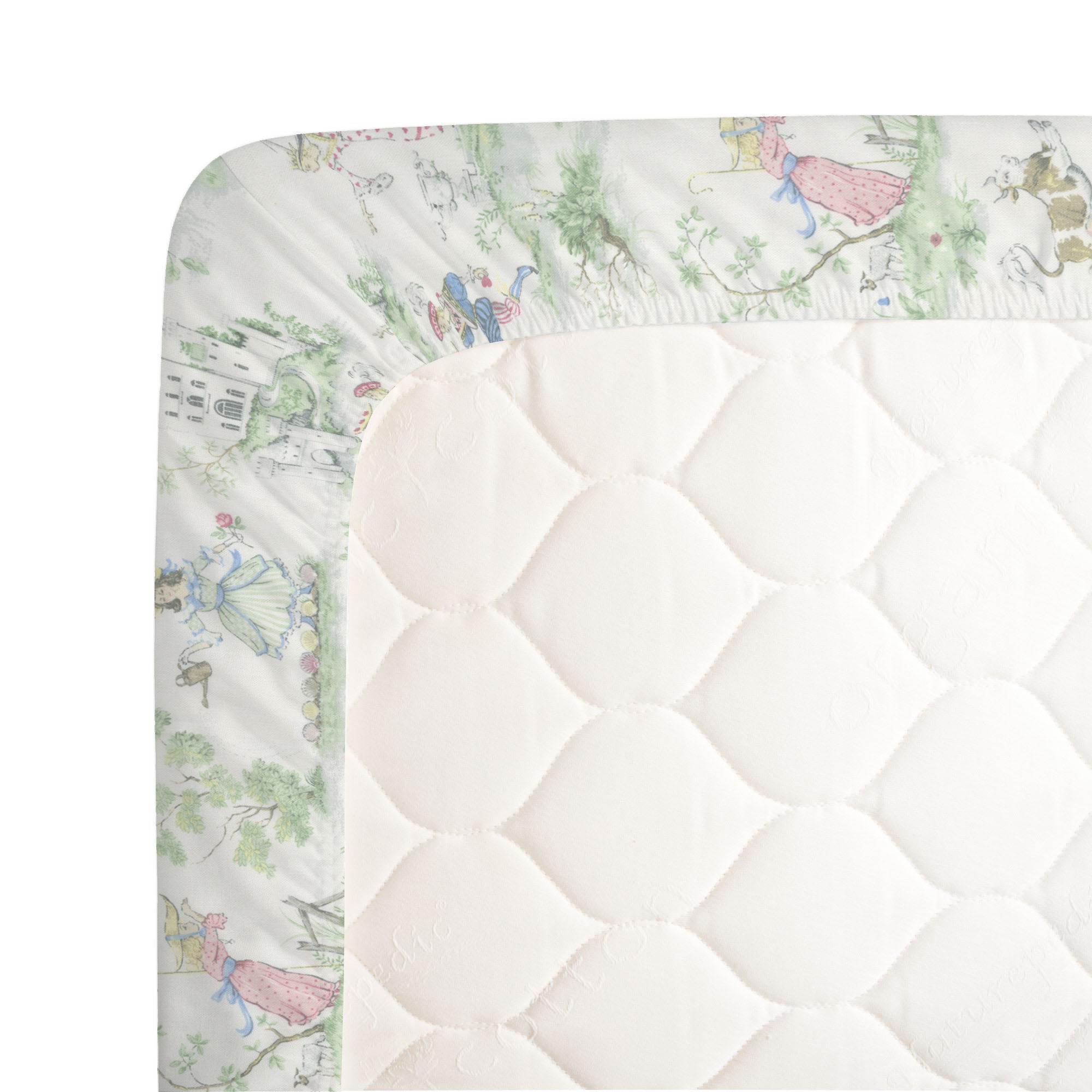 Nursery Rhyme Toile Crib Sheet - Liz and Roo