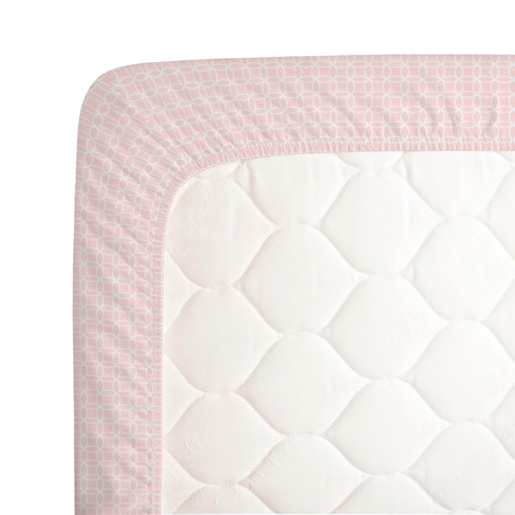 Pink Circles MINI Crib Sheet - Liz and Roo