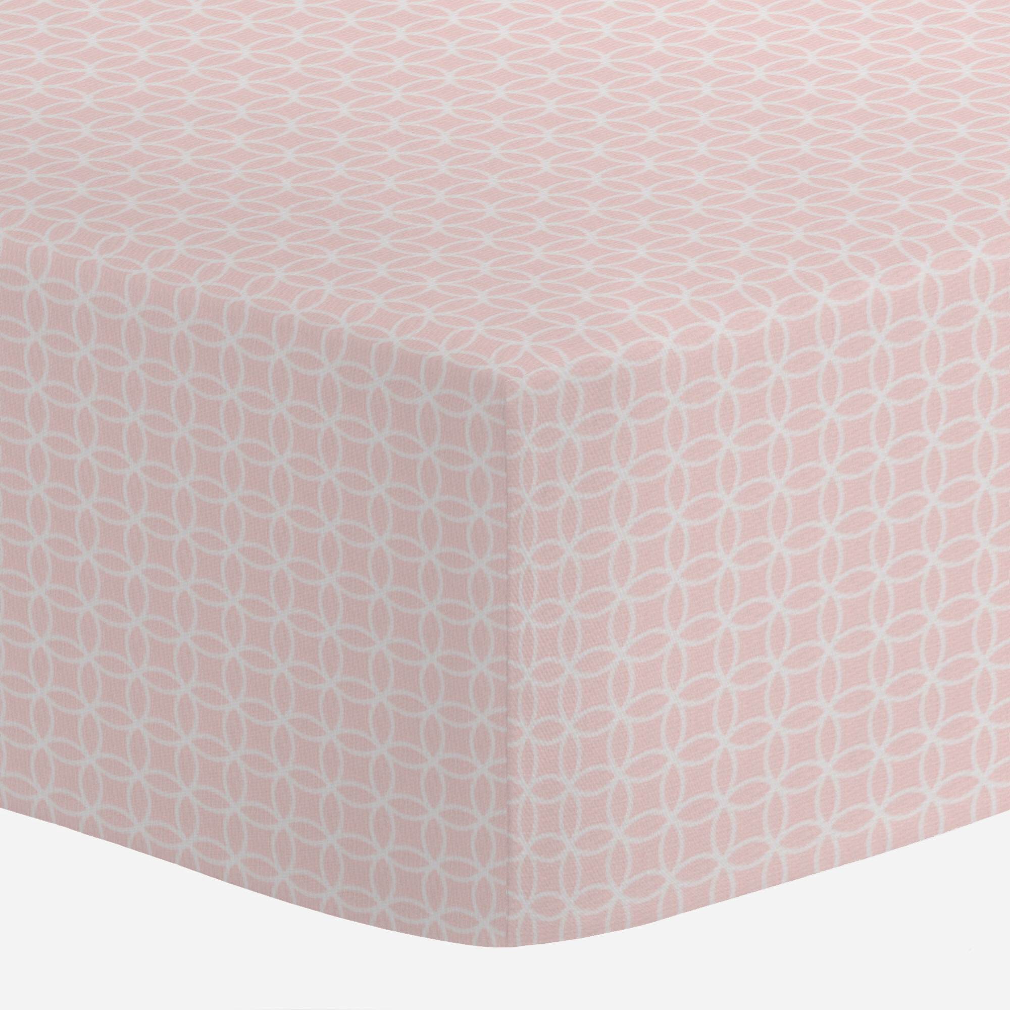 Pink Circles MINI Crib Sheet - Liz and Roo