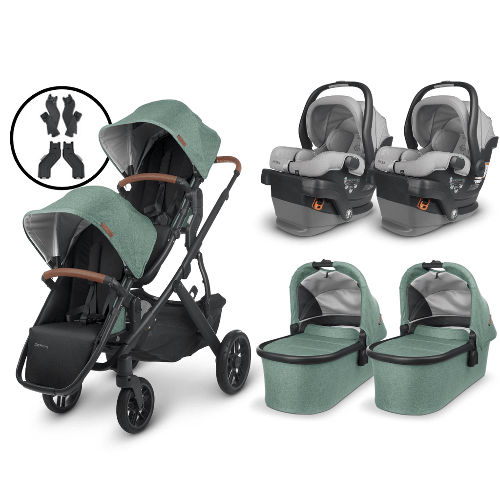 UPPAbaby VISTA V2 - Twins Travel System with Mesa V2 Carseats - Liz and Roo