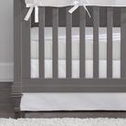 White Cotton Flat Panel Crib Skirt - Liz and Roo