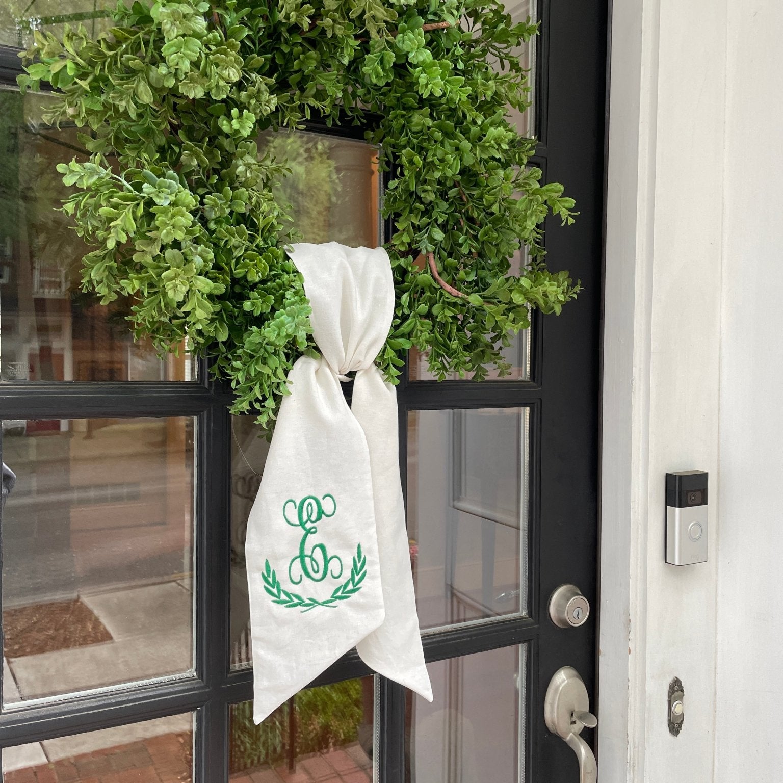 Wreath Sash INCLUDES Monogram - Liz and Roo