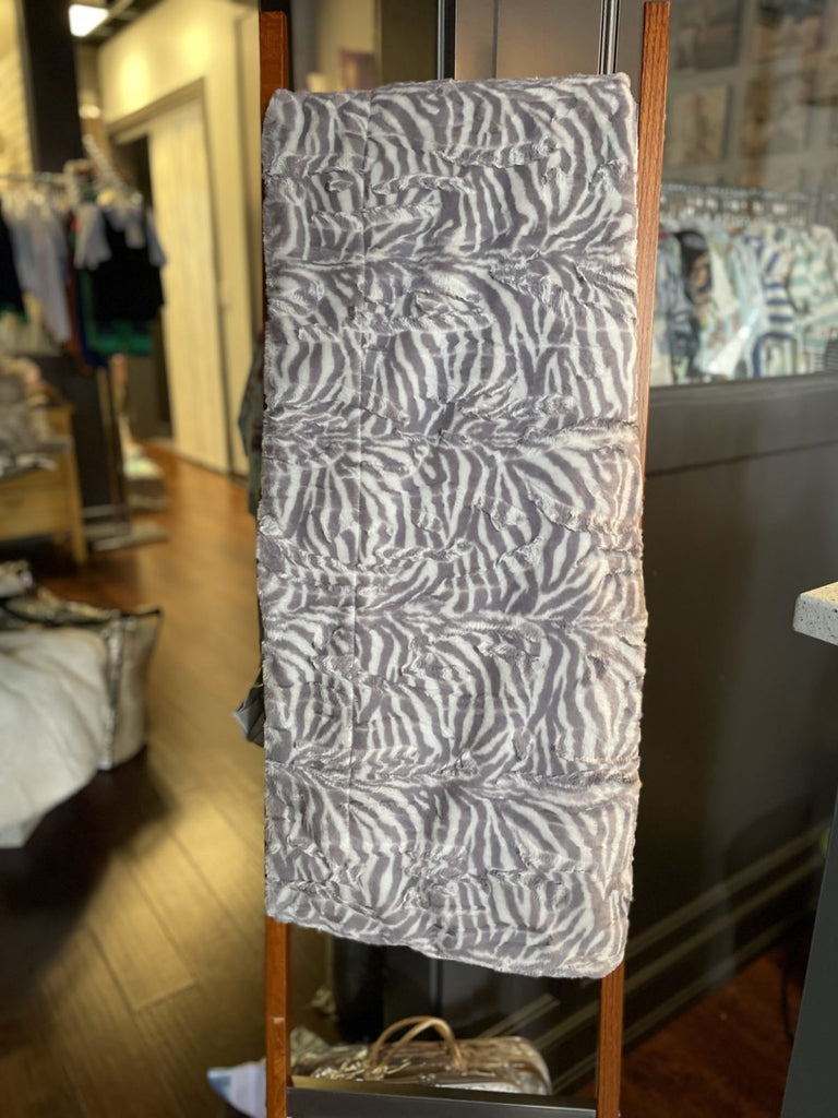 Zebra Faux Fur Blanket by Liz and Roo - Liz and Roo