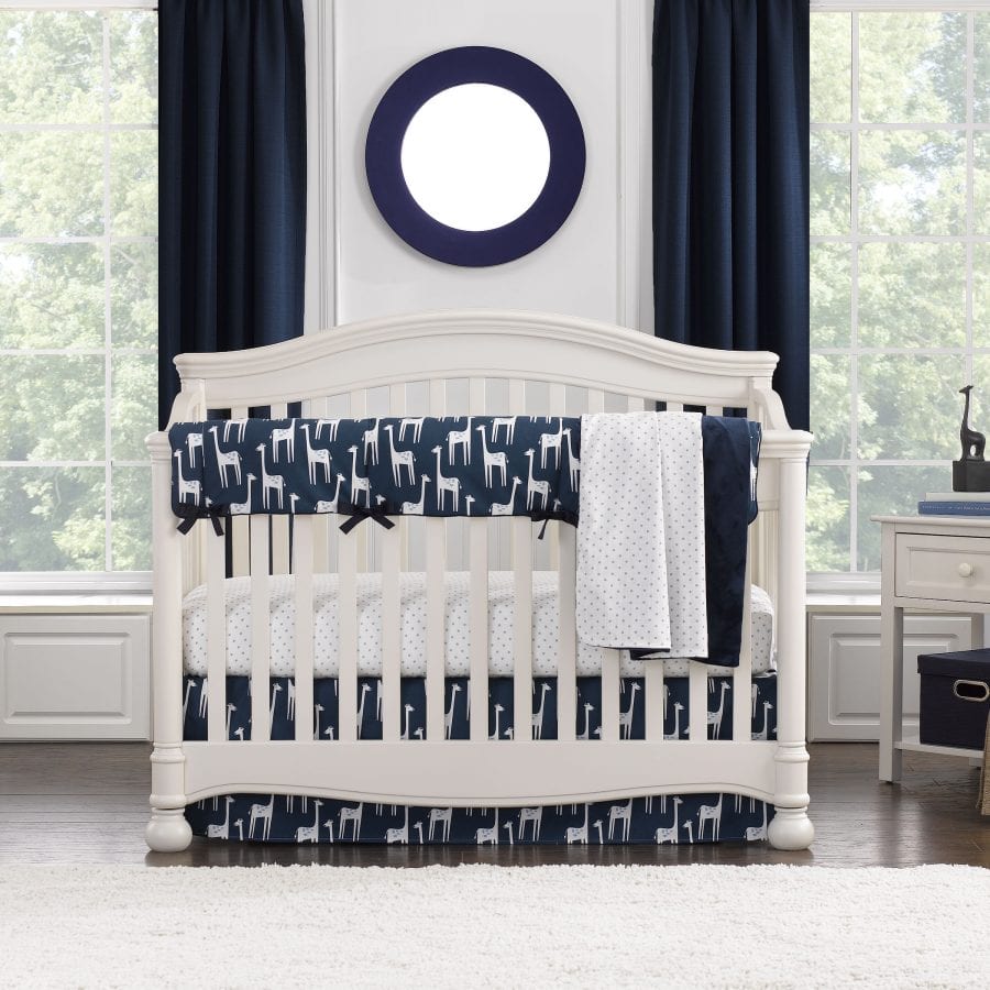 Navy and white crib sheets online