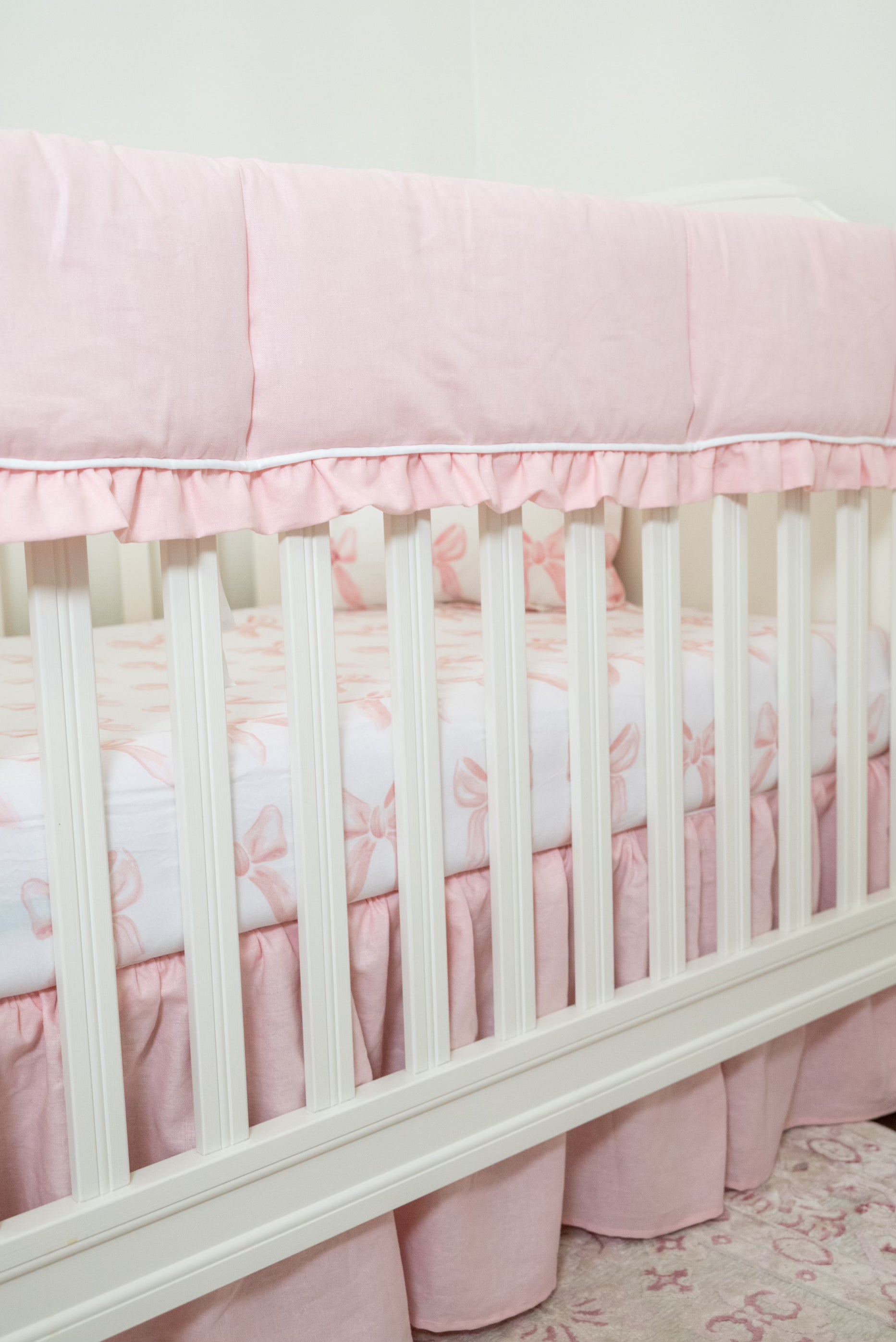 Crib bumper and skirt set sales