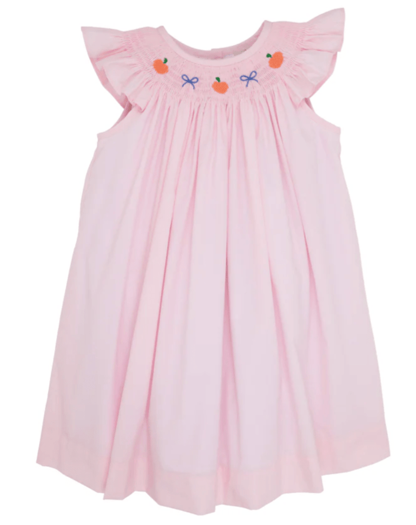 Beaufort Bonnet Sandy Smocked Dress Palm Beach Pink Pumpkins - Liz and Roo