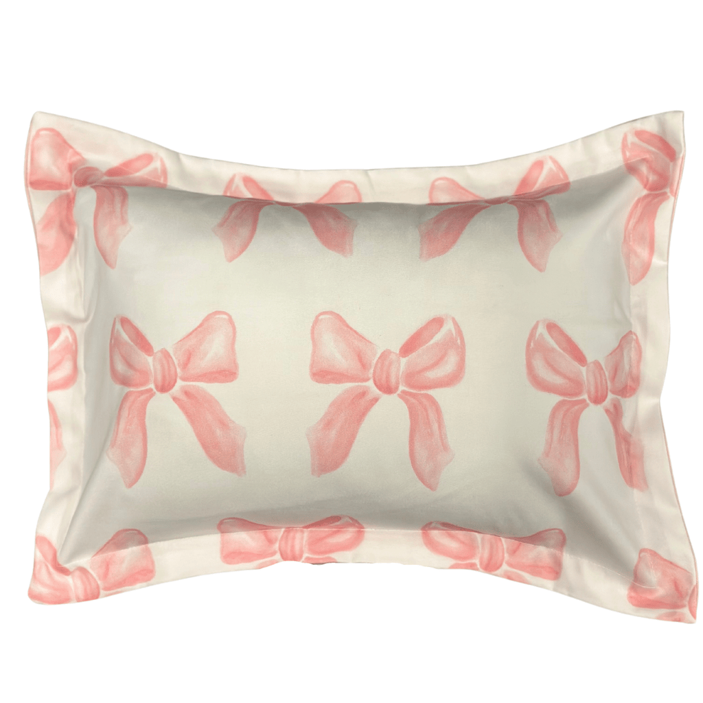 Bows 6-pc. Crib Bedding Set (Petal Pink Rail Cover, Gathered Skirt, Sheet, Blanket and Baby Sham) - Liz and Roo