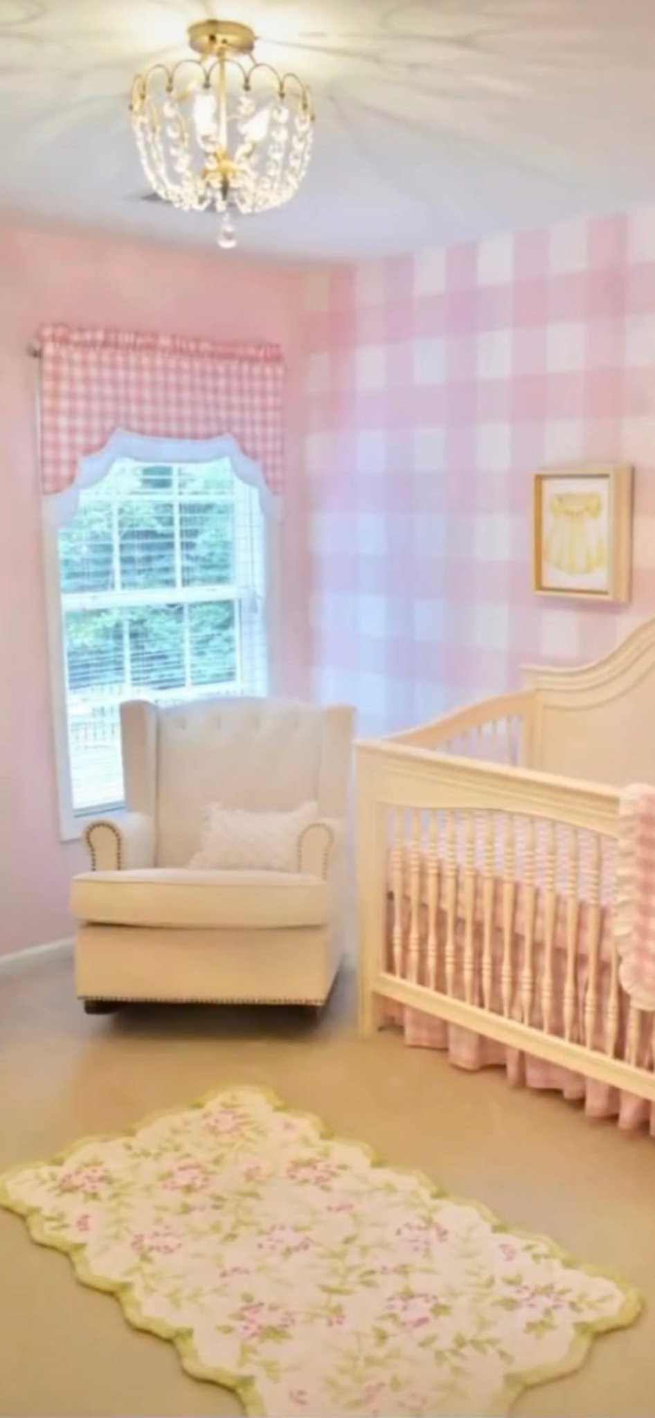 Buffalo Check Window Treatments - Pink - Liz and Roo