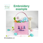 Easter or Halloween Seersucker basket embroidery blanks - Liz and Roo