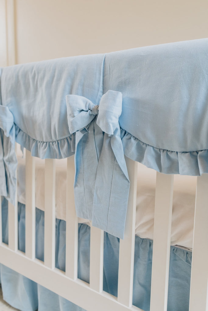 Frost Blue Linen Bedding Set - Liz and Roo