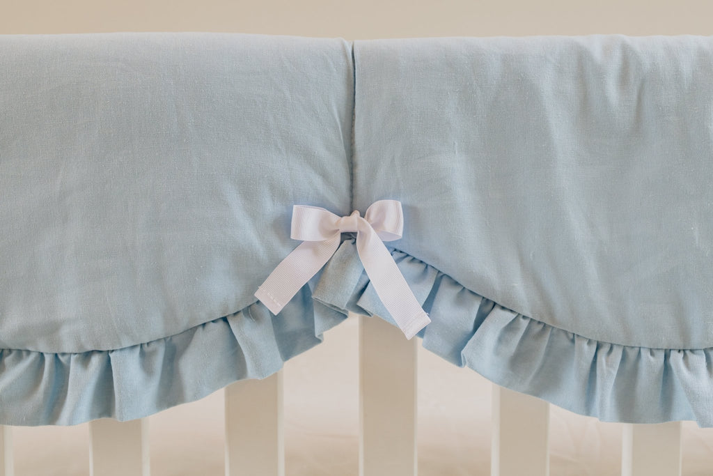 Frost Blue Linen Bedding Set - Liz and Roo