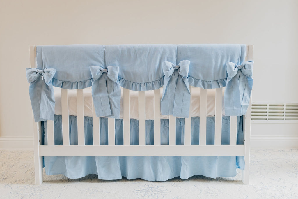 Frost Blue Linen Bedding Set - Liz and Roo