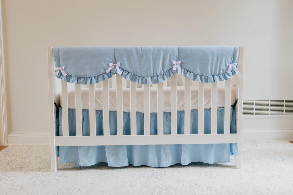 Frost Blue Linen Bedding Set - Liz and Roo