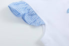 Girls Light Blue Gingham Golf Tee and Shorts 2pc Set - Liz and Roo