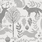 Gray Woodland Animals 17" Crib Skirt Single - Pleat | Carousel Designs - Liz and Roo