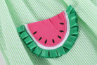 Green Seersucker Watermelon Smocked Bishop Dress - Liz and Roo