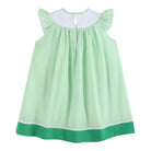 Green Seersucker Watermelon Smocked Bishop Dress - Liz and Roo
