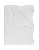 Heirloom Scalloped Baby Quilt Blanket in Pink, Blue, or White - Liz and Roo