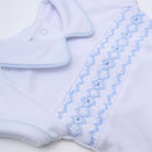 Hudson Smocked Diaper Cover Set - Light Blue - Liz and Roo