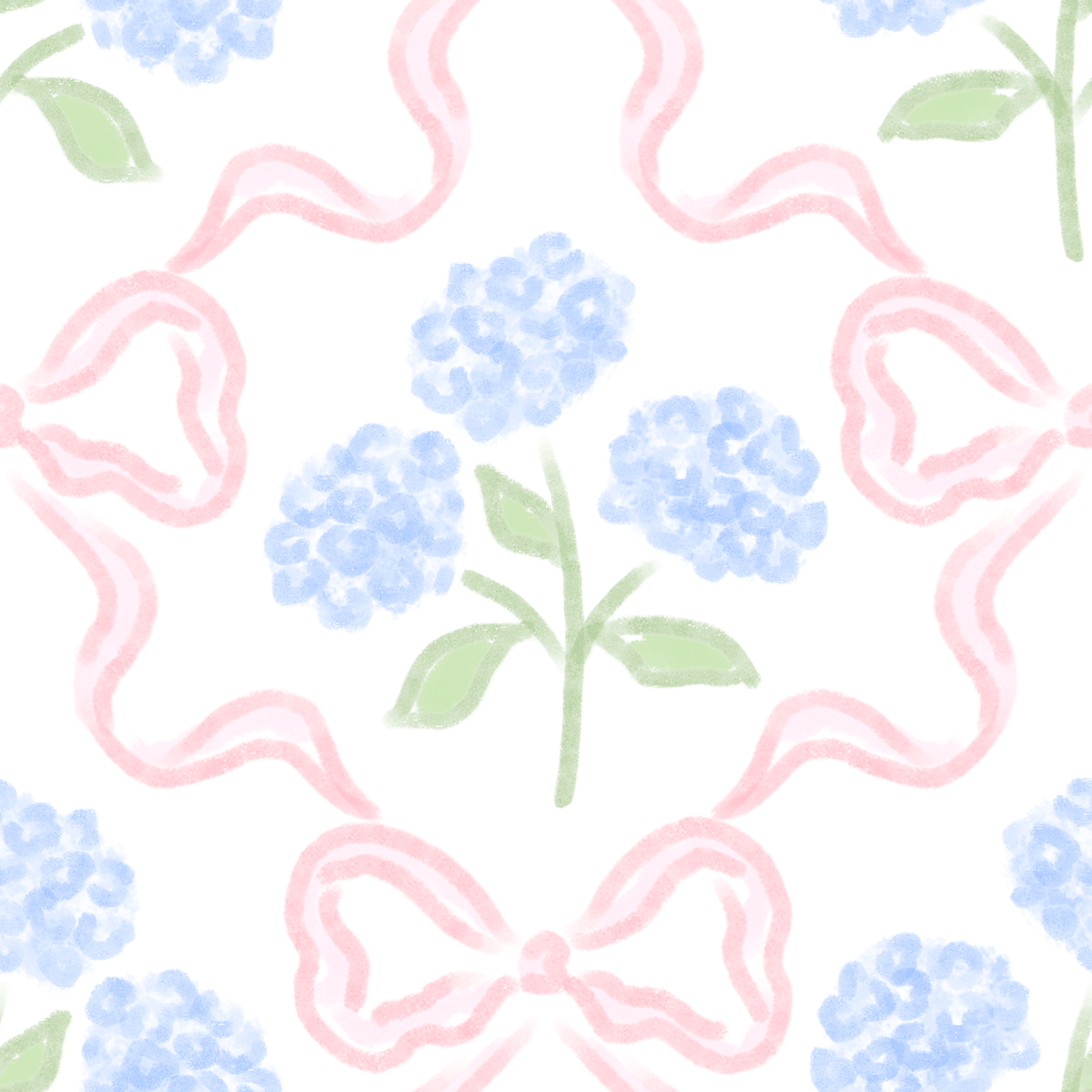 Hydrangea and Bow Bedding Set - Liz and Roo