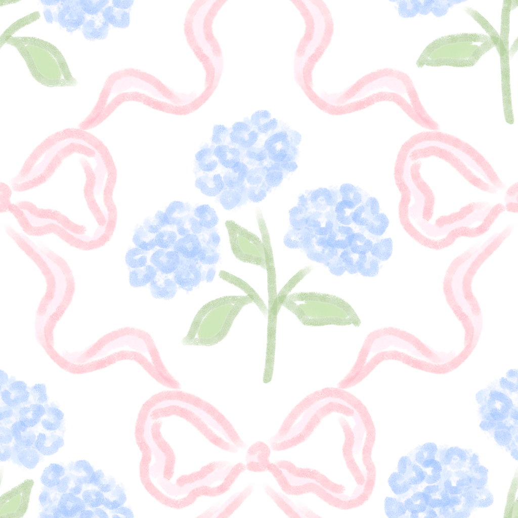 Hydrangeas and Bows Crib Sheet - Liz and Roo