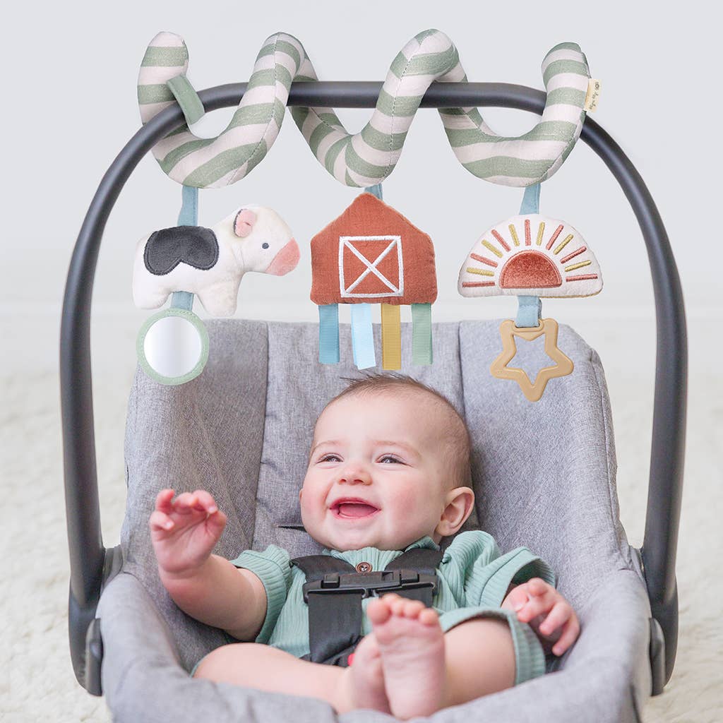 Itzy Bitzy Spiral Car Seat Activity Toy Farm - Liz and Roo