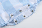 Large Blue Check Bubble Romper - Liz and Roo