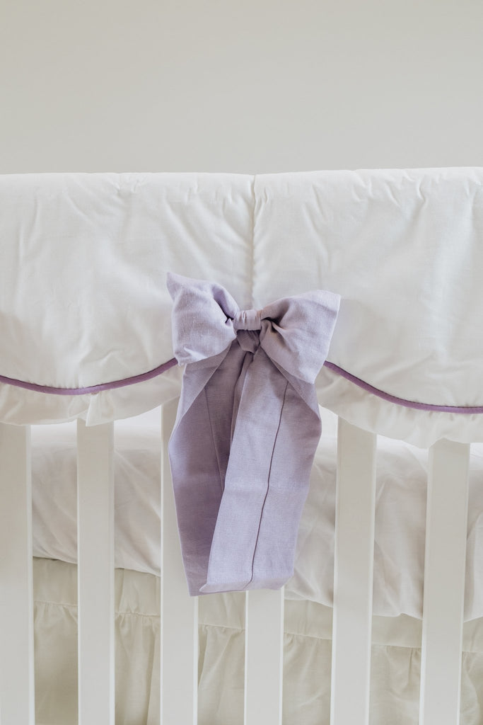 Lavender and White 4 - pc Crib Bedding Set - Liz and Roo