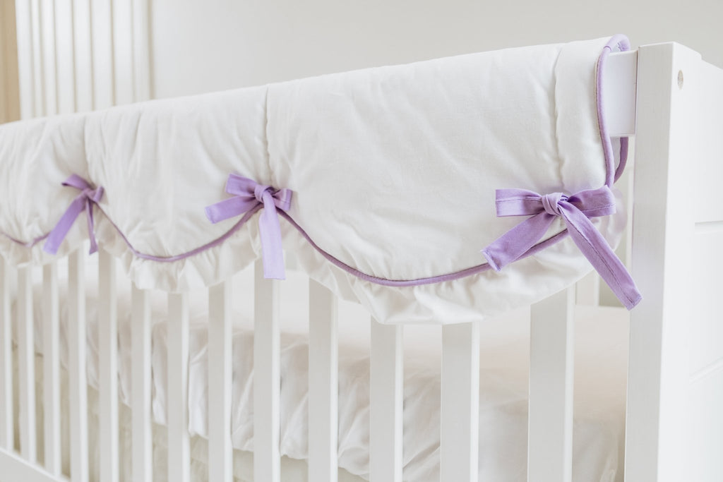 Lavender and White 4 - pc Crib Bedding Set - Liz and Roo