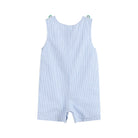 Light Blue Seersucker Watermelon Shortalls - Liz and Roo