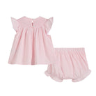 Light Pink Daisy Smocked Top and Bloomer 2 pc set - Liz and Roo