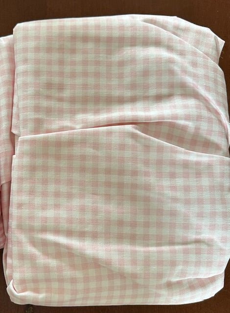 Light Pink Gingham Gathered Crib Skirt - Liz and Roo