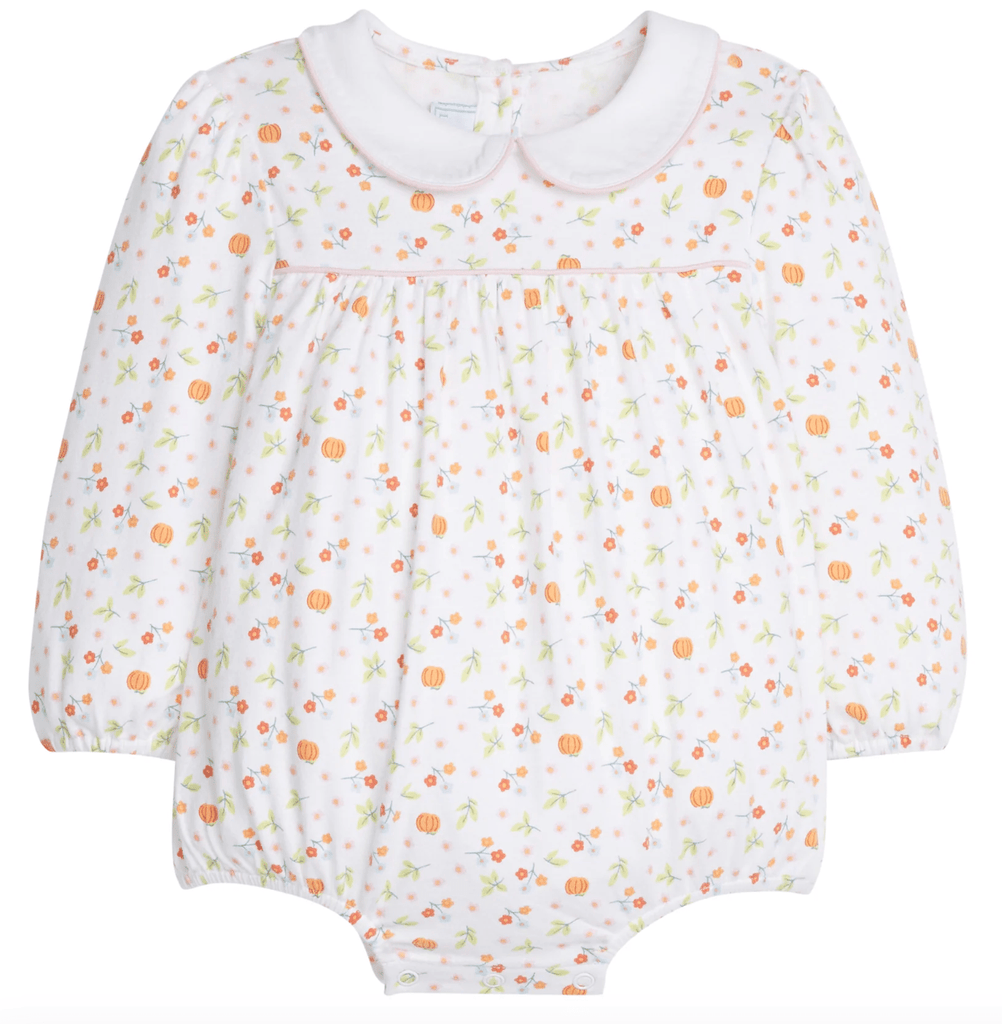 Little English Evelyn Pumpkin Floral Bubble - Liz and Roo