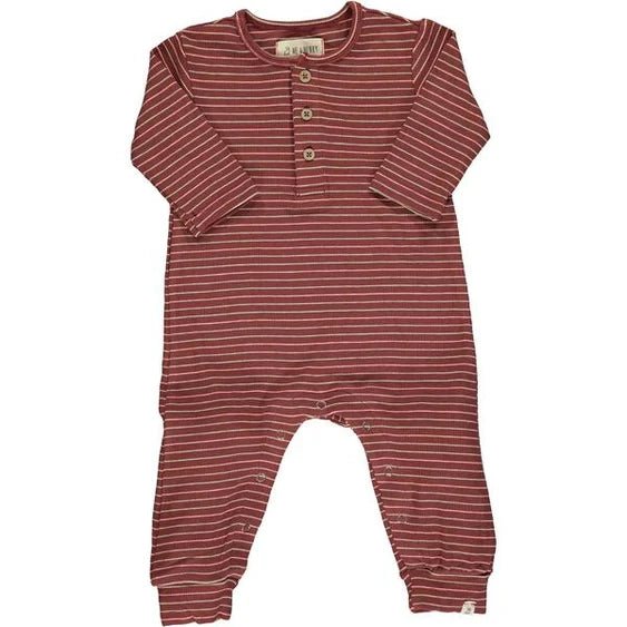 Me & Henry Burgundy Striped Adams Ribbed Henley - Liz and Roo