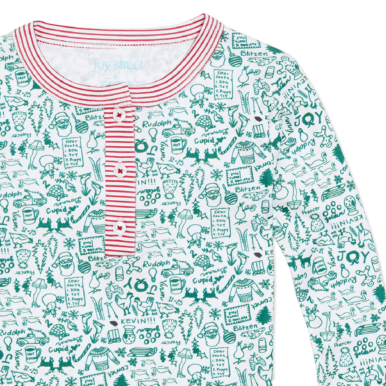 North Pole Christmas Two Piece Kids Henley Pajamas - Liz and Roo