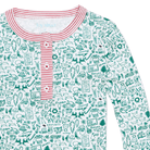 North Pole Christmas Two Piece Kids Henley Pajamas - Liz and Roo